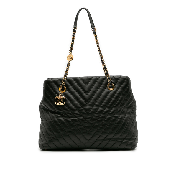 Pre-Loved Chanel Large Chevron Calfskin Surpique Tote - Picture 1 of 11